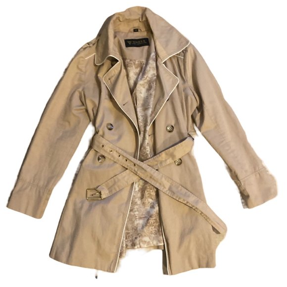 Guess Tan Trench Coat / Size: L / Color: Tan / Womens - Picture 2 of 7